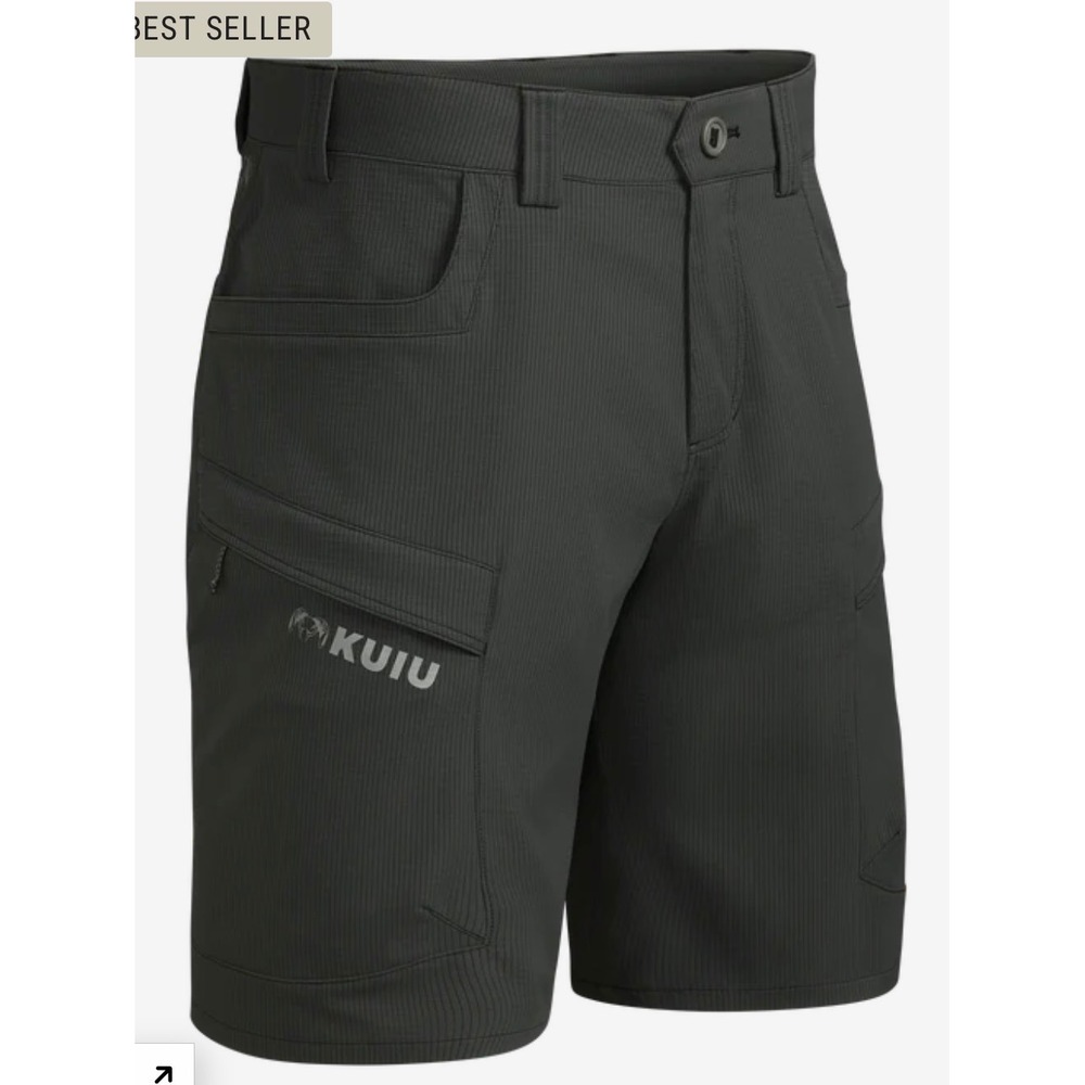 Kuiu men's Tiburon 12″ Shorts grey  DWR UPF performance hunting sports
39x12